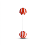 Piercing con palline a righe in Acciaio Chirurgico 316L - Piercing per Nipple