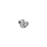 Piercing labret in titanio con piattello