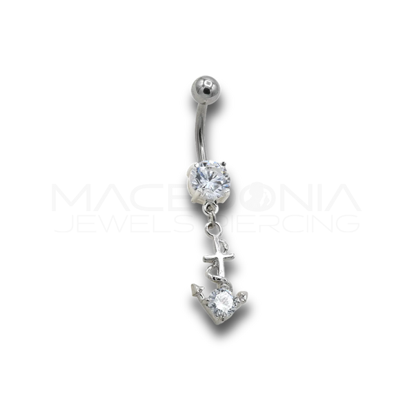 BANANA CON ZIRCONE E PENDENTE AD ANCORA