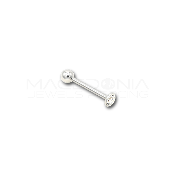 Barbell in Acciaio Chirurgico 316L con Toppa Glitterata