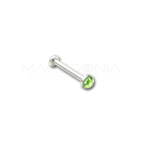 Labret con piattello a zircone in acciaio chirurgico 316L