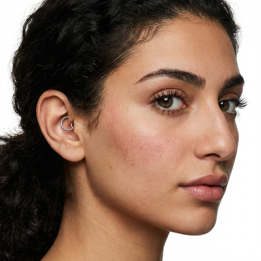 Piercing mezza luna in Titanio F136 - Piercing per Lobo, helix, daith, septum