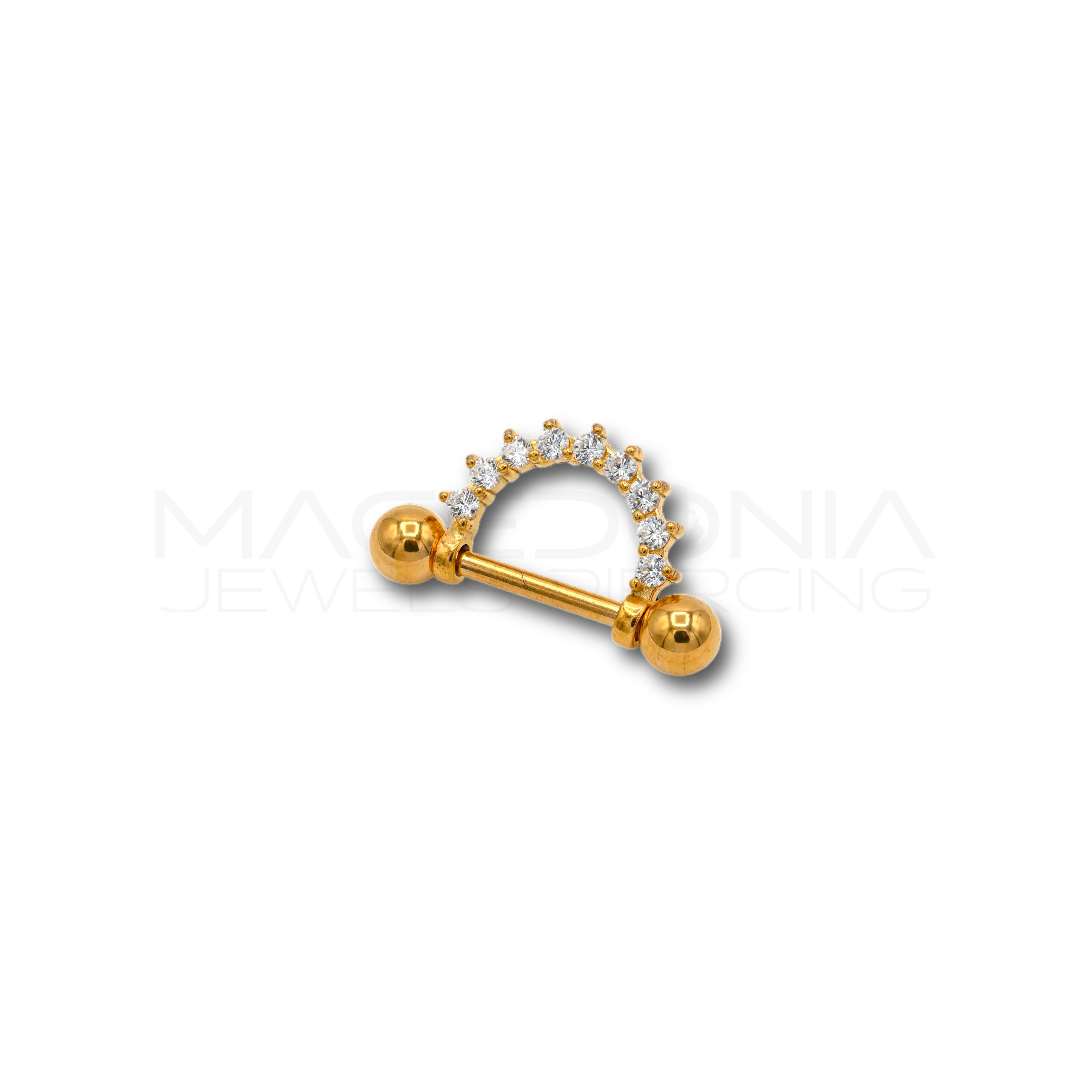 PIERCING DA CAPEZZOLO CON COLLANA DI ZIRCONI