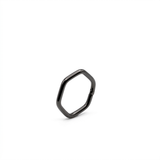 Piercing Clicker a Forma di Esagono in Acciaio Chirurgico 316L