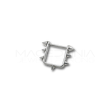 Piercing da Capezzolo in Acciaio Chirurgico 316L con Staffa Quadrata, Punte e Bilancieri Conici