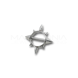 Piercing da Capezzolo in Acciaio Chirurgico 316L con Cerchio a Punte