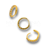 Piercing Singolo a Cerchio con Corona di Zirconi in Acciaio Chirurgico 316L
