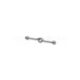 Barbell Industrial in Acciaio Chirurgico 316L con Spirale Centrale e Palline