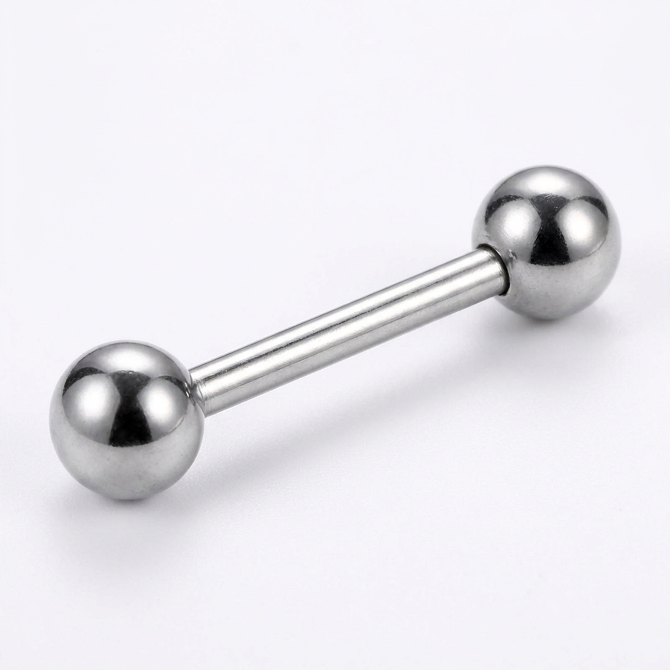 Barretta con palline in Titanio F136 - Piercing per Lingua e nipple