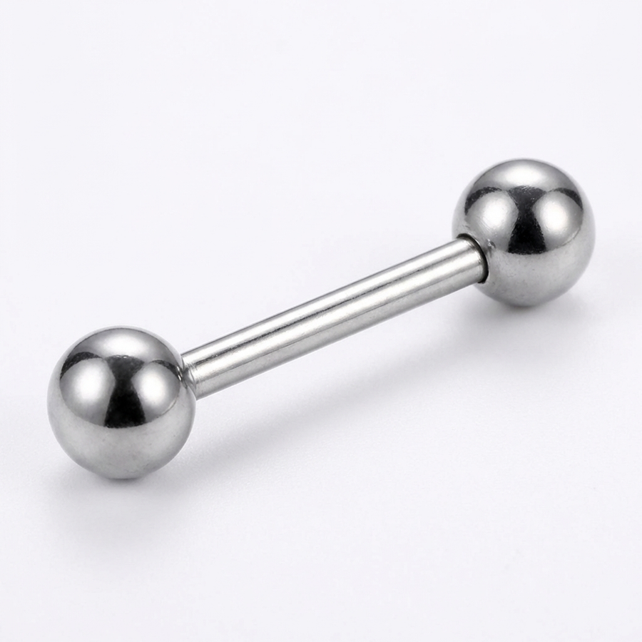 Barretta con palline in Titanio F136 - Piercing per orecchio