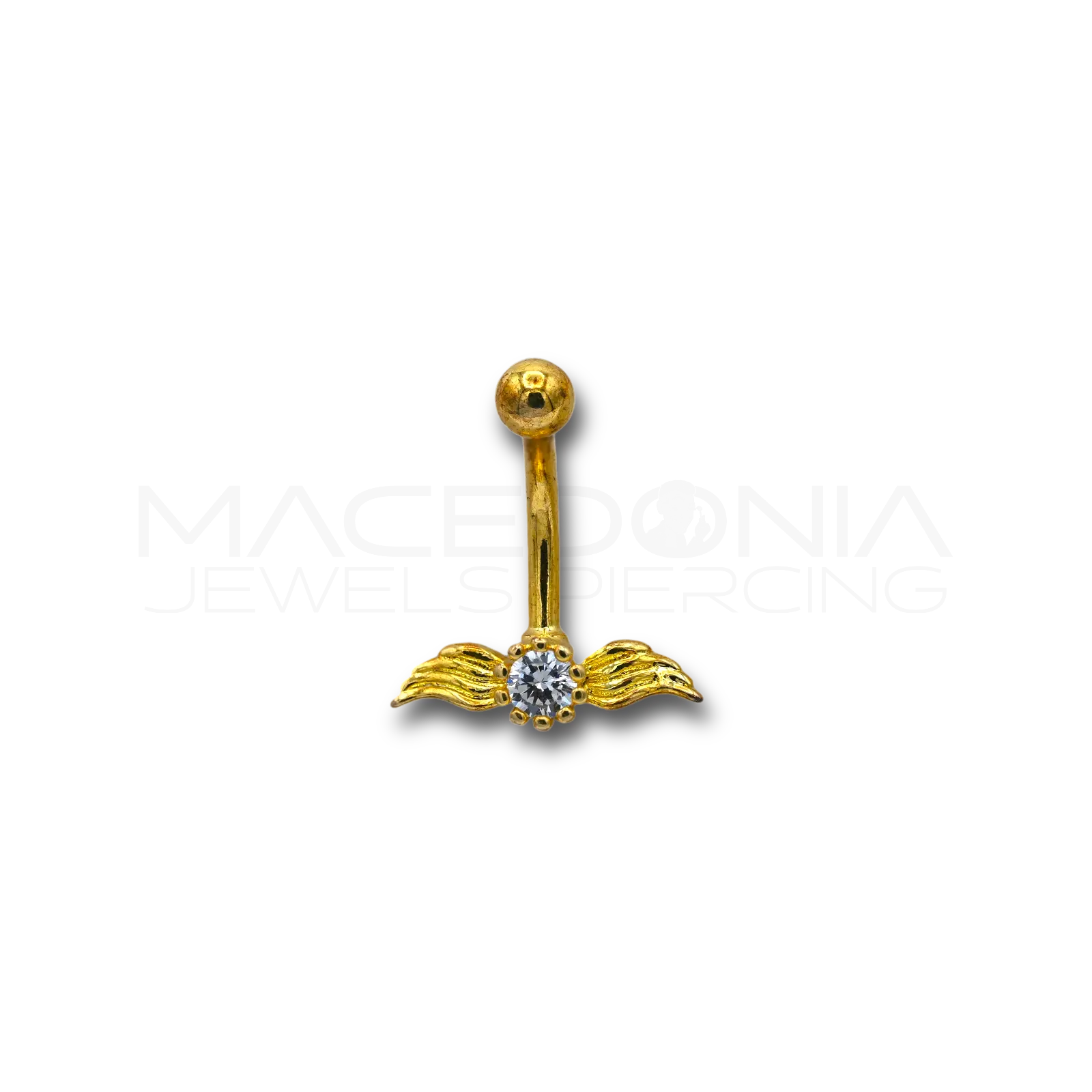 PIERCING BANANA CON ALI E ZIRCONE