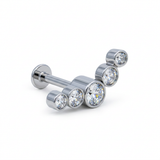 Piercing a Corona in Acciaio Chirurgico con Zirconi