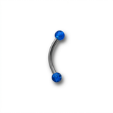 Piercing in acciaio chirurgico 316L con palline trasparenti - piercing per sopracciglio