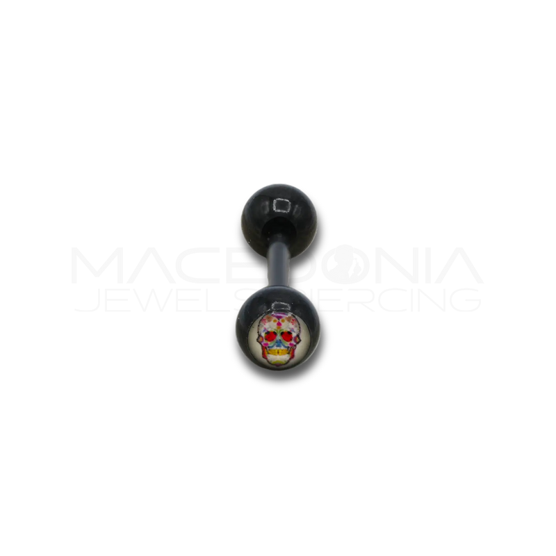 Barbell in Acciaio Chirurgico 316L con Pallina Teschio Messicano