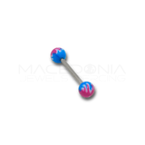 Barbell in Acciaio Chirurgico 316L con Palline a Fiamme