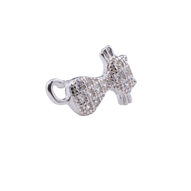 ORECCHINO CON GATTO ZIRCONATO