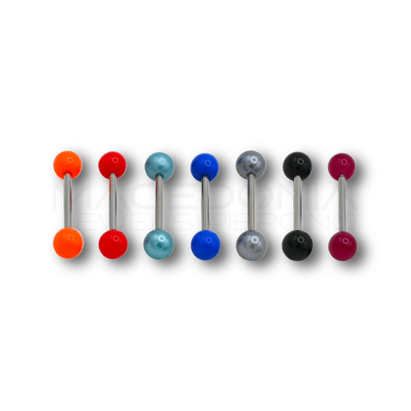 Barbell in Acciaio Chirurgico 316L con Palline