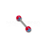 Barbell in Acciaio Chirurgico 316L con Palline a Fantasia Stella