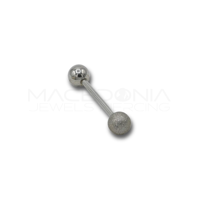 Barbell in acciaio chirurgico 316L con palline