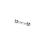 Piercing da Capezzolo in Acciaio Chirurgico 316L con Gatti e Zirconi