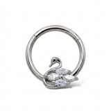 Piercing Clicker a Forma di Cigno