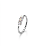 Nostril in Argento 925 con Tre Zirconi Incastonati