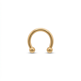 Piercing in acciaio chirurgico 316L con palline colore oro