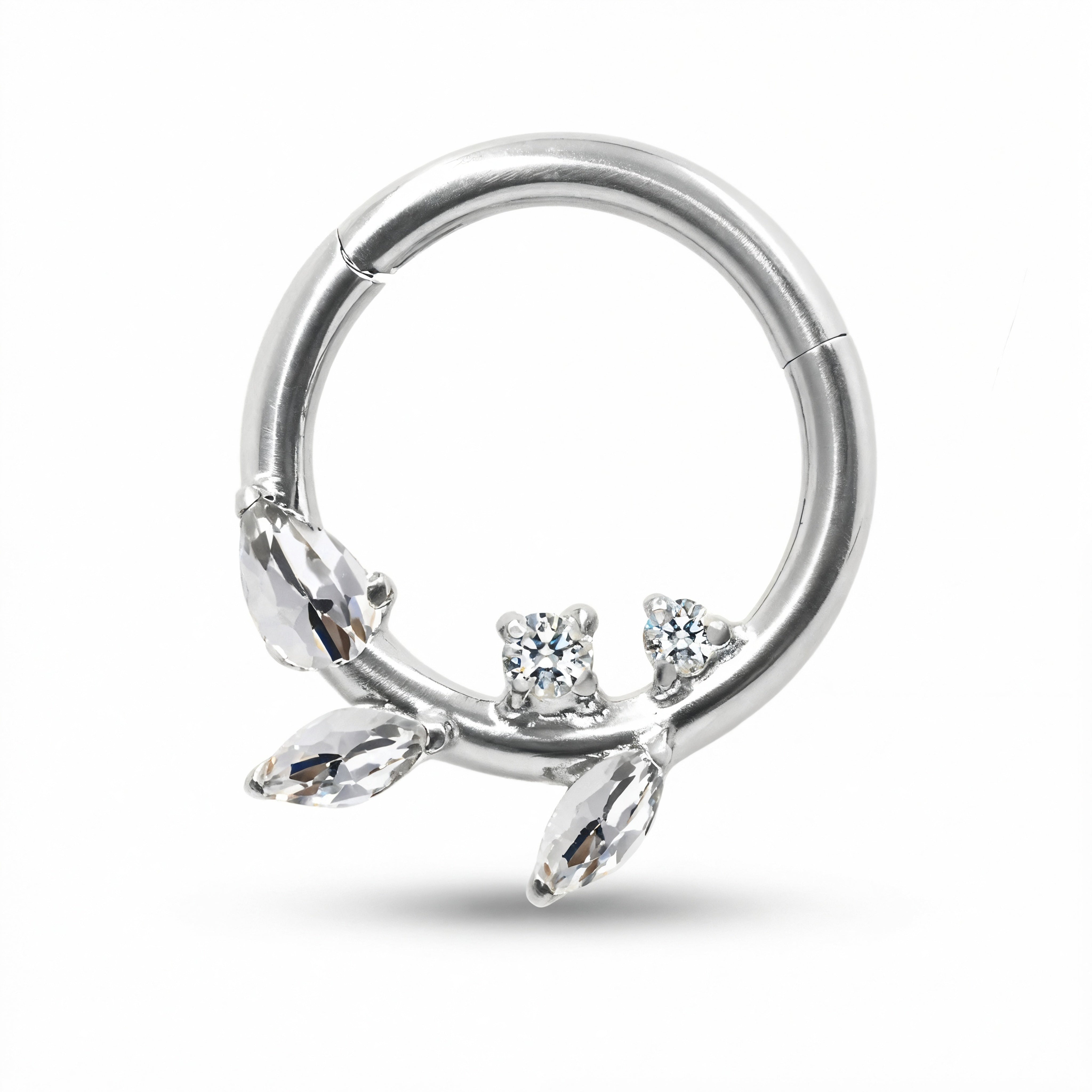 Piercing con zirconi in Titanio G23 - Piercing per Lobo, helix, daith, septum