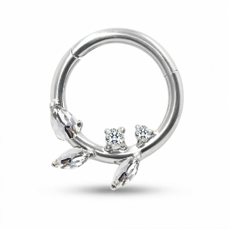 Piercing con zirconi in Titanio G23 - Piercing per Lobo, helix, daith, septum