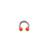Piercing in acciaio chirurgico 316L con palline fluorescenti da 3 mm