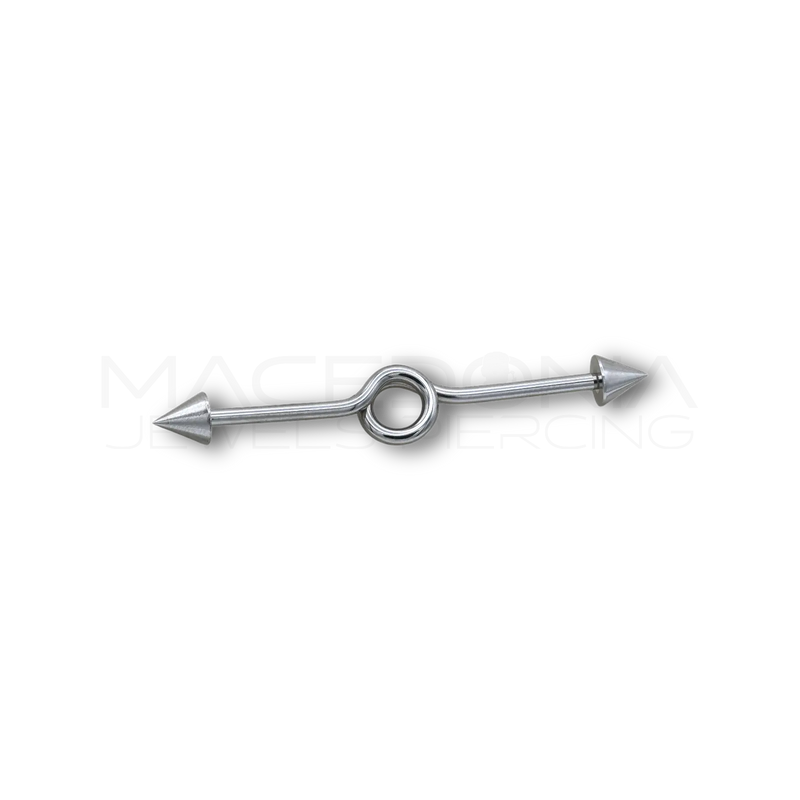 Piercing Barretta Industrial con Spirale e Coni