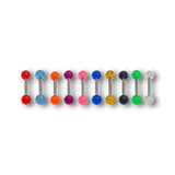 Barbell in Acciaio Chirurgico 316L con Palline Glitterate