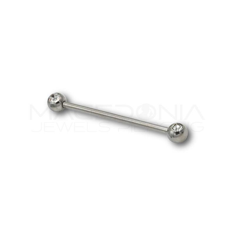 Barbell con Zirconi Incastonati