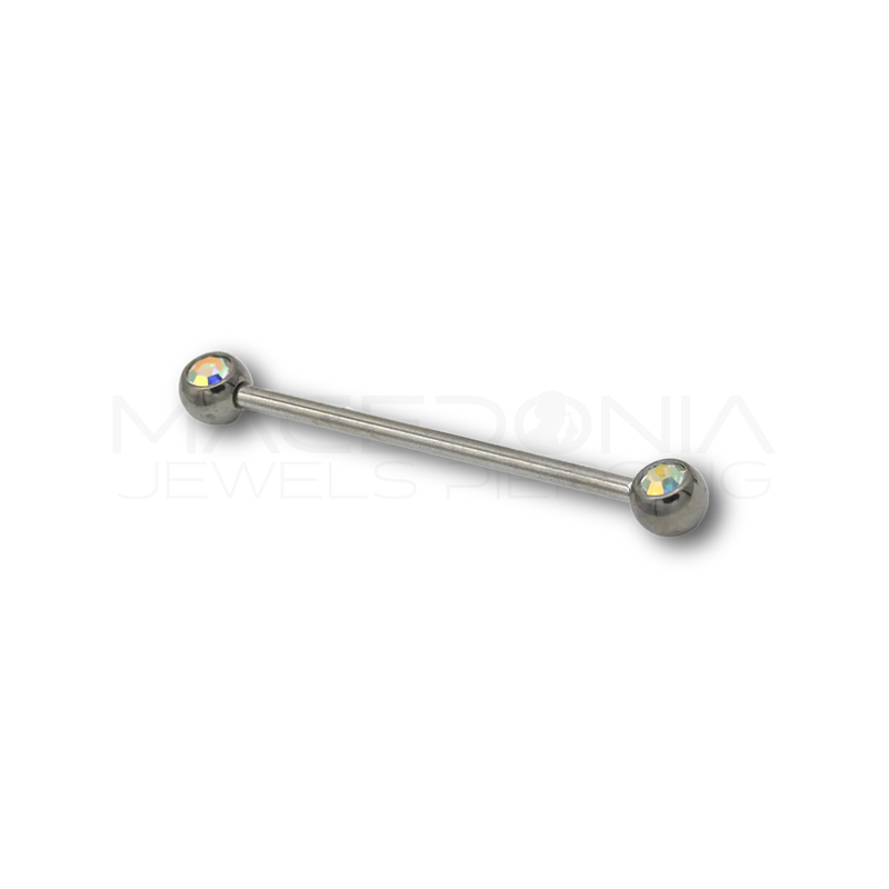 Barbell con Zirconi Incastonati