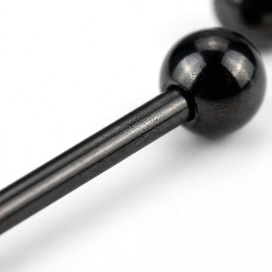 Barretta con palline in Titanio F136 - Piercing per Lingua e nipple