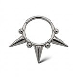 Piercing clicker con palline e coni a punta in acciaio chirurgico 316L  Descrizione: