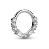 Piercing con zirconi in Titanio G23 - Piercing per Lobo, helix, daith, septum