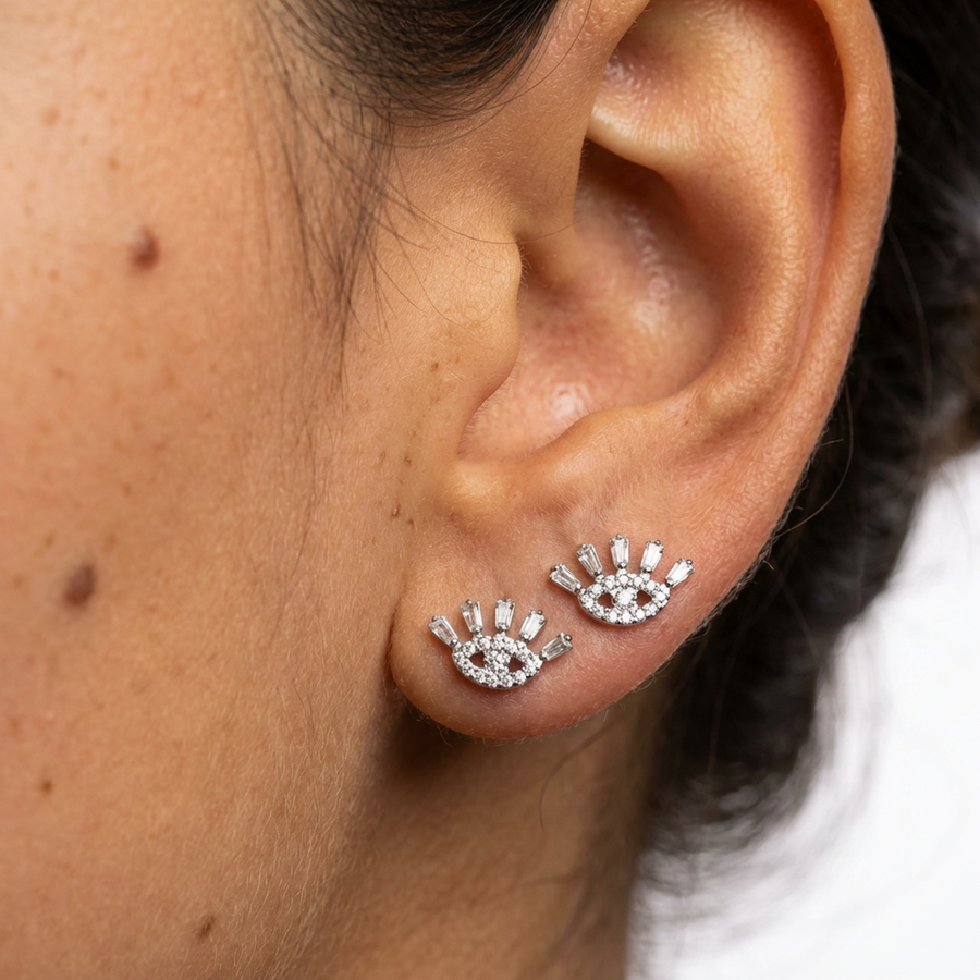Piercing con zirconi in Titanio G23 - Piercing per Lobo, helix, forward helix, conch, flat, tragus