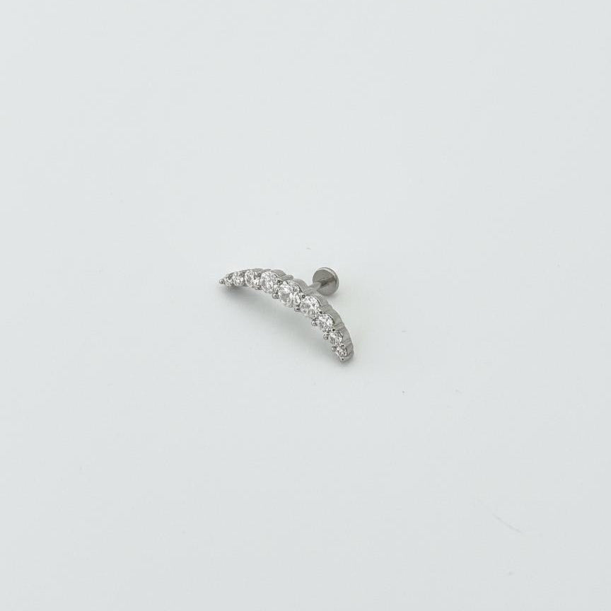 Piercing Helix Corona di Zirconi in Acciaio Chirurgico 316L