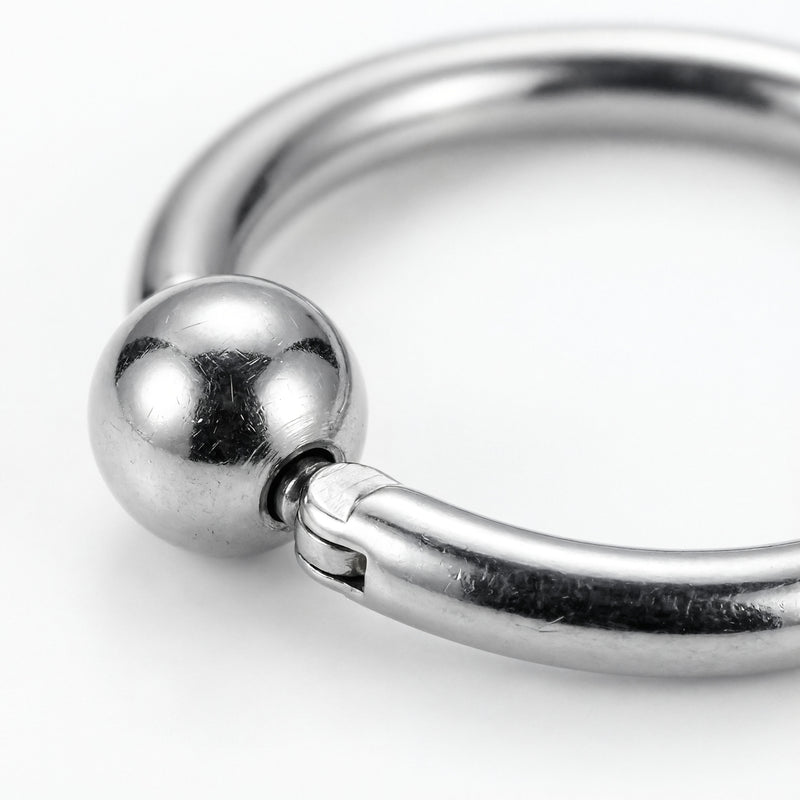 Cerchietto clicker con pallina in Titanio F136 - Piercing per orecchio, naso, labbra, sopracciglio