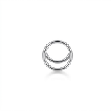 Piercing clicker in acciaio chirurgico 316L con doppia fascia a mezzaluna