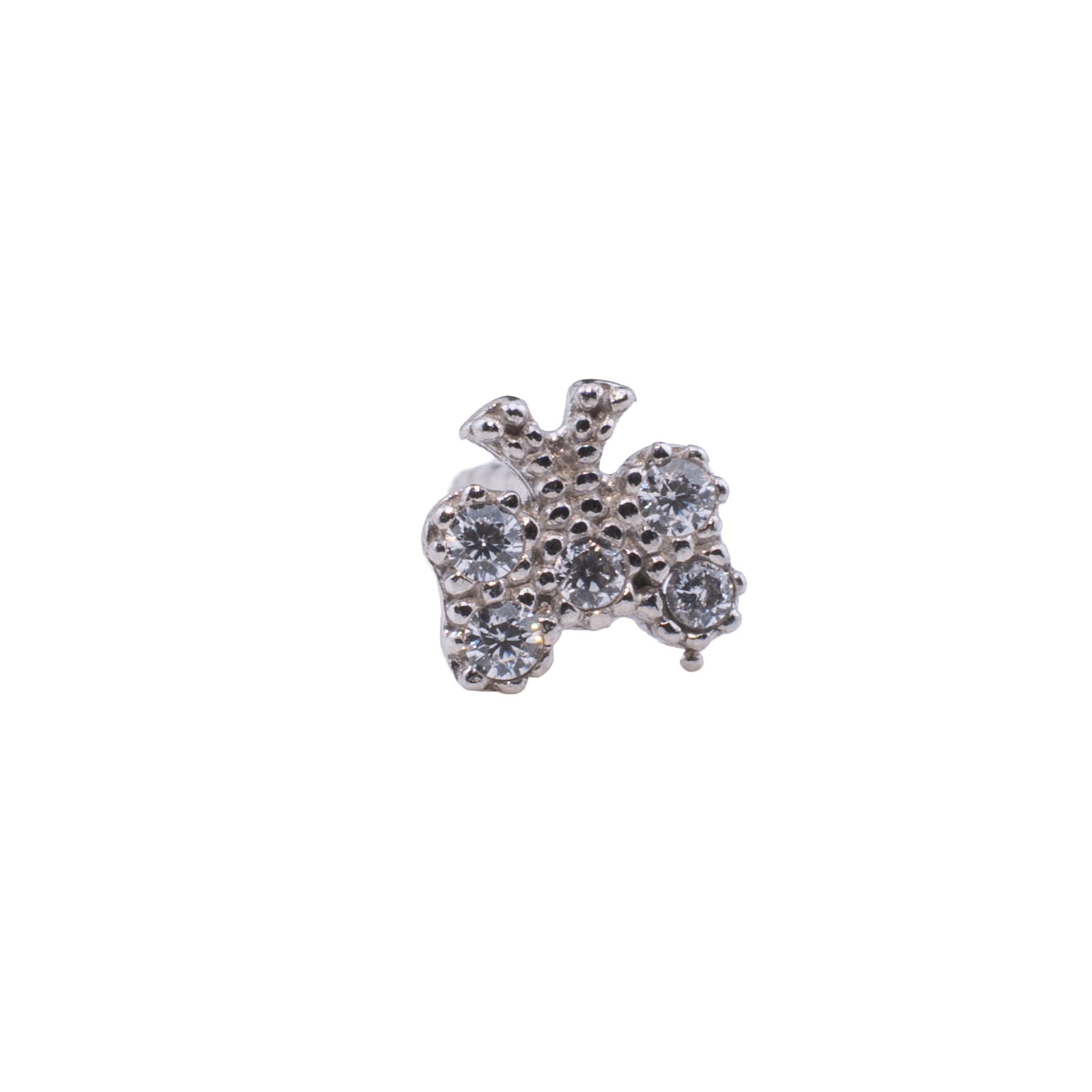 ORECCHINO CON FIOCCO ZIRCONATO