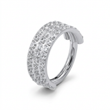 Piercing con chiusura clicker in titanio con zircone centrale a forma di cuore
