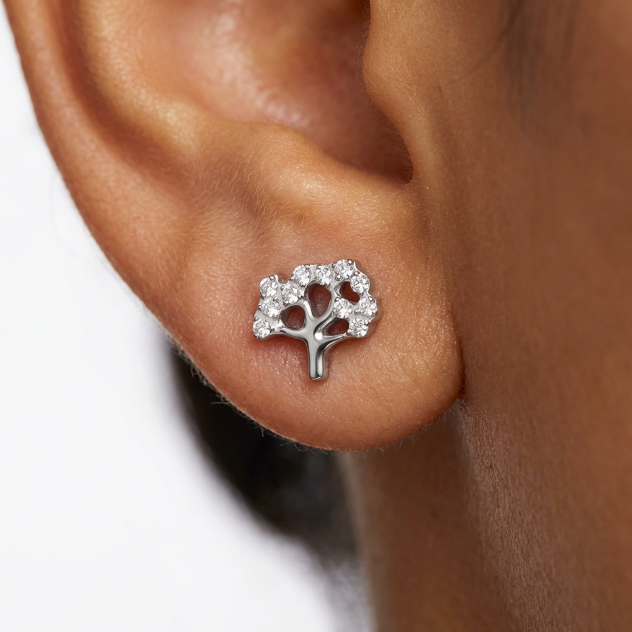 Barretta con alberello in Titanio - Piercing per orecchio