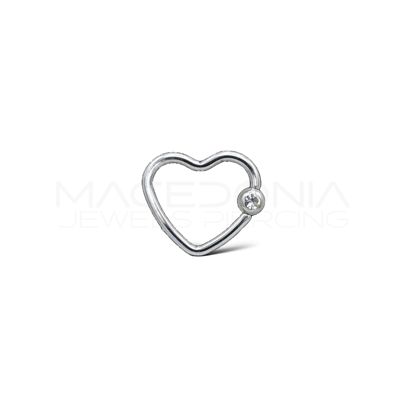 CERCHIO A FORMA DI CUORE CON ZIRCONE
