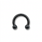 PIERCING NERO CON PALLINE