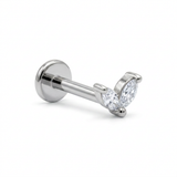 Barretta in acciaio chirurgico 316L con foglie zirconate