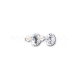 ORECCHINO CON BRILLANTINO TONDO IN ARGENTO