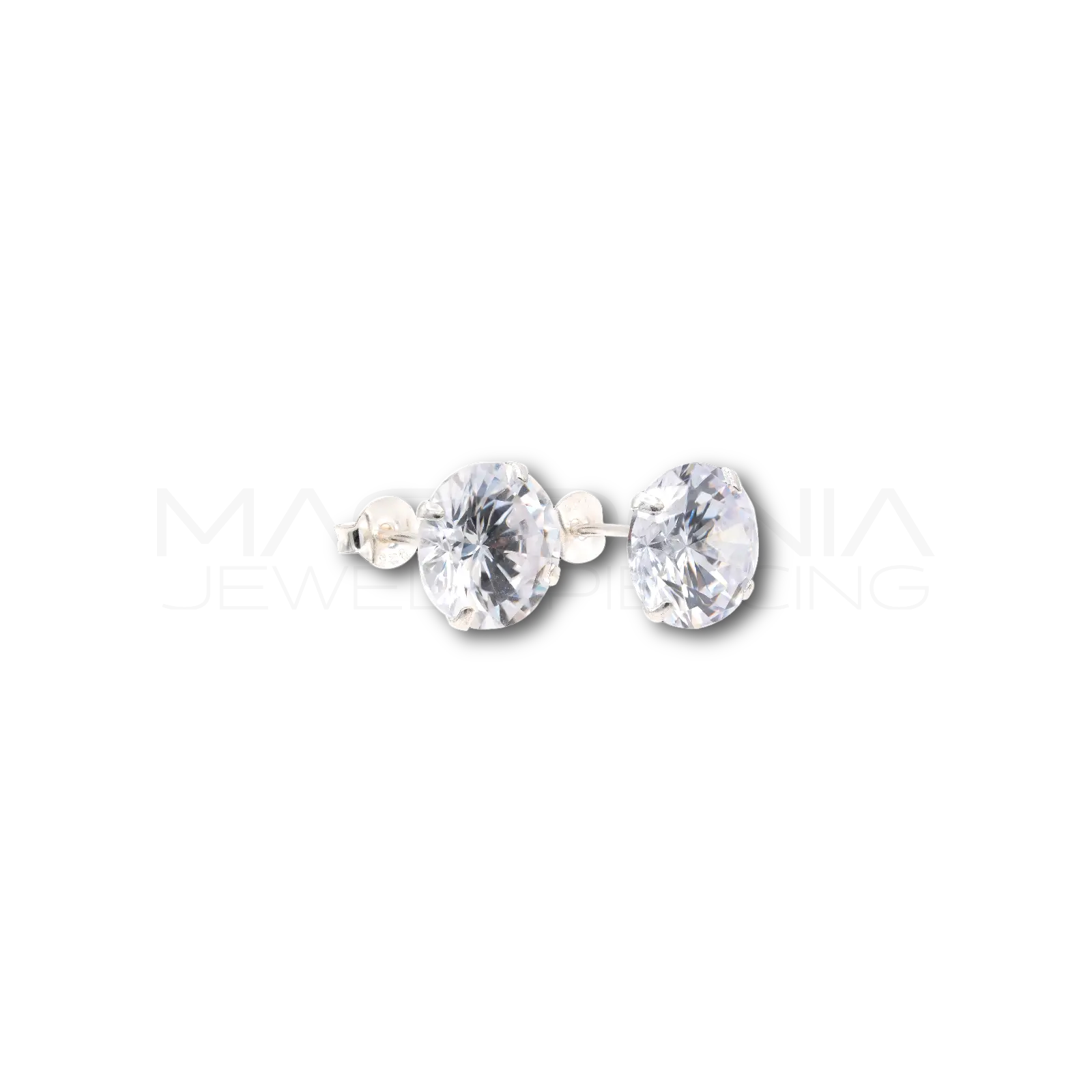 ORECCHINO CON BRILLANTINO TONDO IN ARGENTO