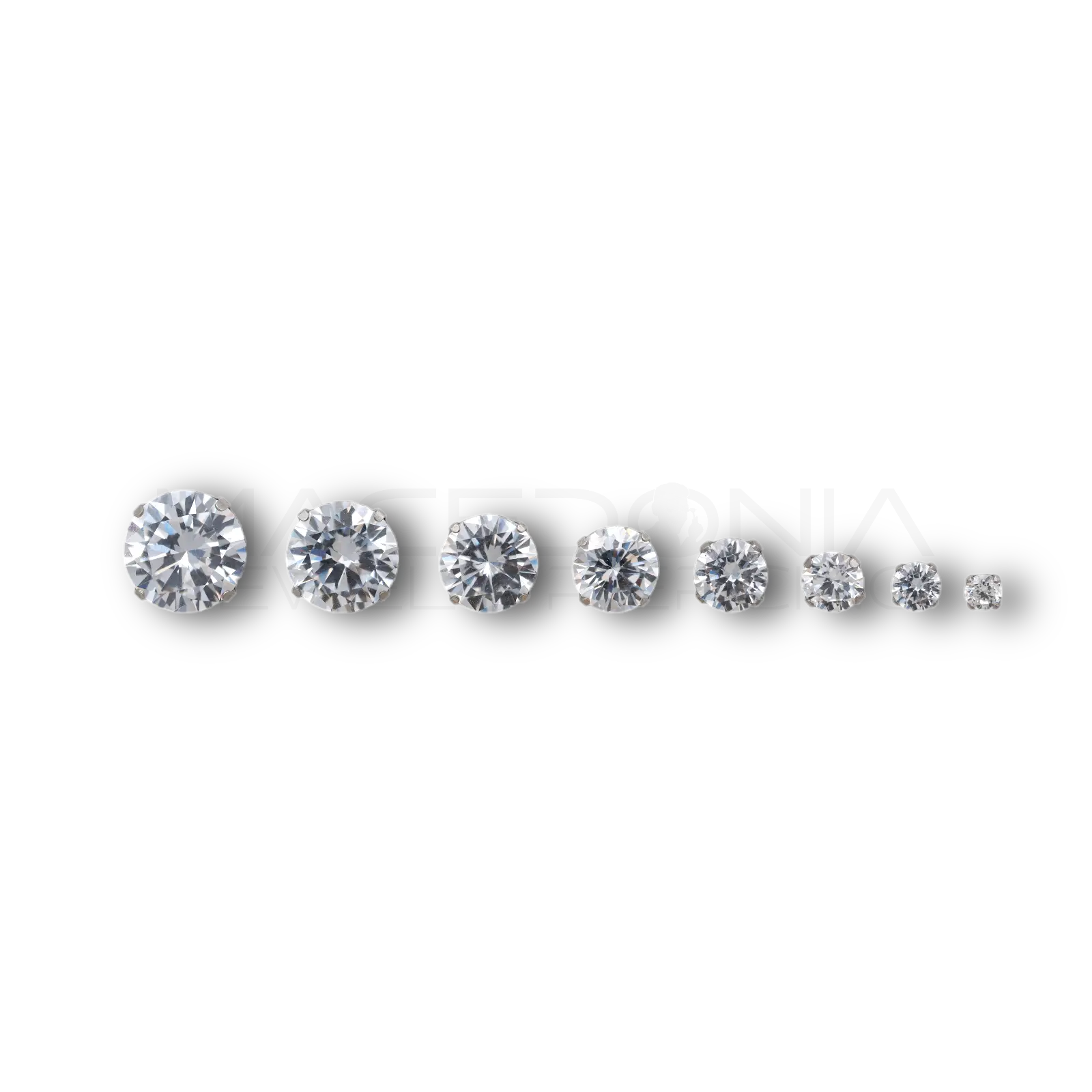ORECCHINO CON BRILLANTINO TONDO IN ACCIAIO INOX
